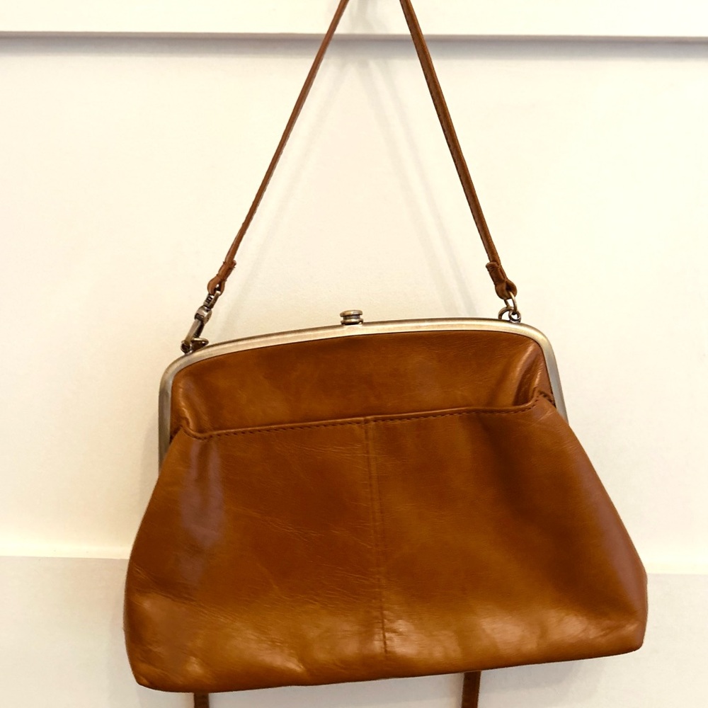 HOBO Brown Leather Lana Clutch or Crossbody Purse